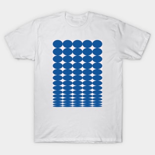 Retro Round Pattern - Blue T-Shirt